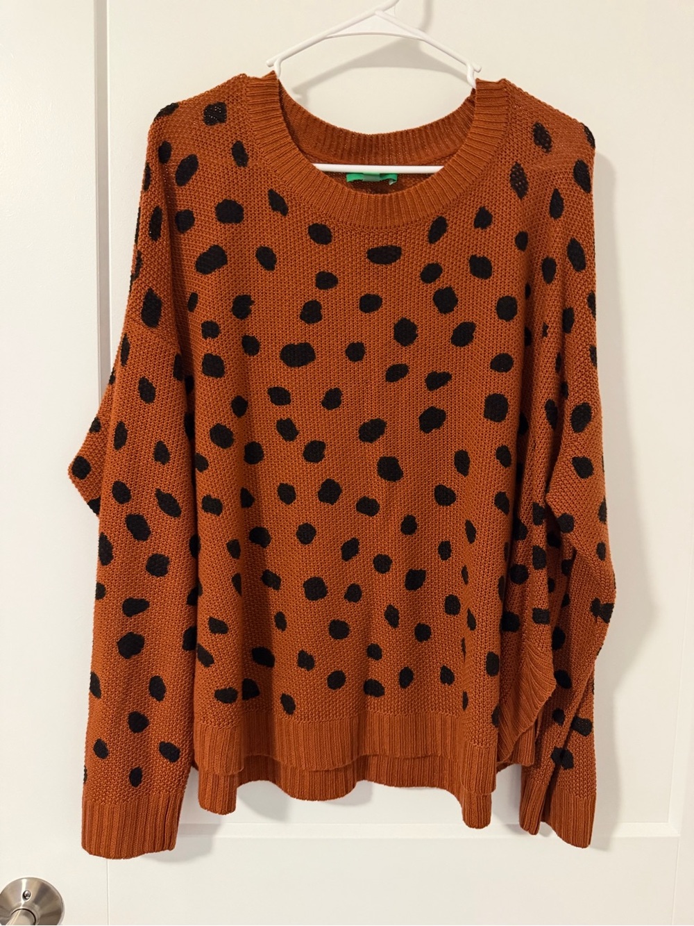 dip Rust Polka Dot Crewneck Sweater